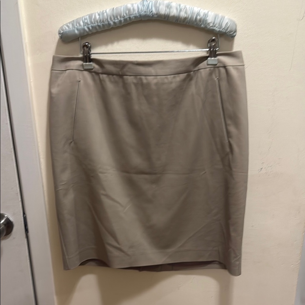 Halogen Tan Pencil Skirt Knee-length Work